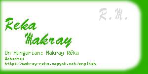 reka makray business card