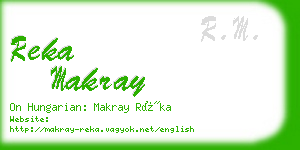 reka makray business card